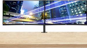 MSI MAG 27C6X Curved 27 inch 1920 x 1080 Full HD 250Hz 1ms Gaming Monitor, 2-Pack Bundle with Less Blue Light, Adaptive Sync, HDMI, DisplayPort, Desk Mount Dual Monitor Stand