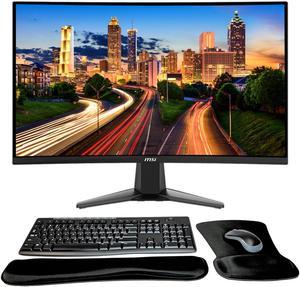 MSI MAG 27C6X Curved 27 inch 1920 x 1080 Full HD 250Hz 1ms Gaming Monitor, Bundle with Less Blue Light, Adaptive Sync, HDMI, DisplayPort, MK270 Wireless Keyboard & Mouse, Gel Mouse & Wrist Pad