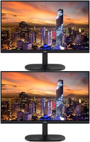 MSI Pro MP245V 24 inch 1080P Full HD 100Hz 1ms LCD Business Monitor, 2-Pack Bundle with Less Blue Light, FreeSync, HDMI, VGA