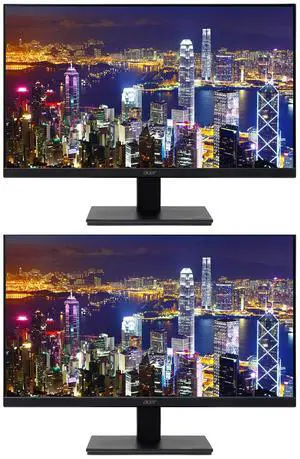 Acer Vero V7 V277 E BI 27 inch 1080P Full HD IPS 100 Hz 4 ms Backlit Widescreen LCD Monitor, 2-Pack bundle with Eye Care, VGA, HDMI