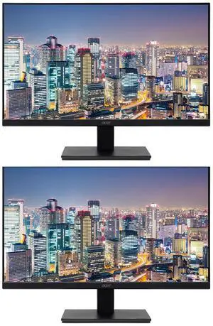 Acer Vero V7 V277 E BIP 27 inch 1080P Full HD IPS 100 Hz 4 ms Backlit Widescreen LCD Monitor, 2-Pack bundle with Eye Care, VGA, HDMI, DisplayPort