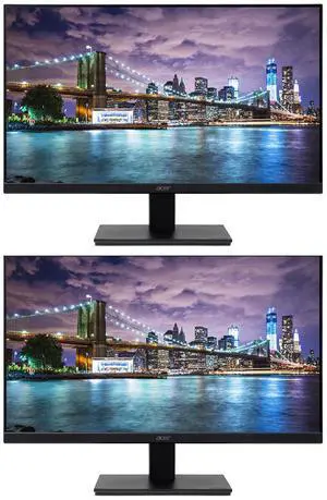Acer Vero V7 V277 E BMIPX 27 inch 1080P Full HD IPS 100 Hz 4 ms Backlit Widescreen LCD Monitor, 2-Pack bundle with Eye Care, VGA, HDMI, DisplayPort, Integrated Speakers