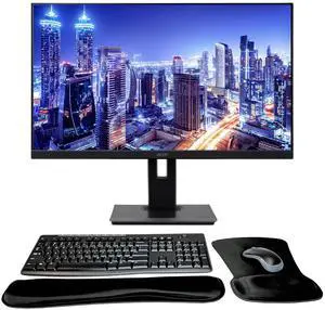 Acer Vero B7 B277 E 27 inch 1080P Full HD IPS 100 Hz 4 ms Widescreen LCD Monitor, Bundle with VGA, HDMI, DisplayPort, Integrated Speakers, MK270 Wireless Keyboard & Mouse, Gel Mouse & Wrist Pad