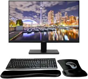 Acer Vero V7 V277 E BIP 27 inch 1080P Full HD IPS Backlit Widescreen LCD Monitor, Bundle with Eye Care, VGA, HDMI, DisplayPort, MK270 Wireless Keyboard & Mouse, Gel Mouse & Wrist Pad