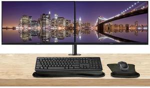Acer Vero V7 V277 E BI 27 inch 1080P Full HD 100 Hz 4 ms Widescreen LCD Monitor, 2-Pack Bundle with , VGA, HDMI, Desk Mount Dual Monitor Stand, MK270 Wireless Keyboard & Mouse, Gel Mouse & Wrist Pad