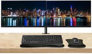 Acer Vero B7 B277 E 27 inch 1080P FHD 100Hz 4ms Monitor, 2-Pack Bundle with VGA, HDMI, Integrated Speakers, Desk Mount Dual Monitor Stand, MK270 Wireless Keyboard & Mouse, Gel Mouse & Wrist Pad