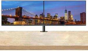 Asus VA24EHF 24-inch 1920 x 1080 Full HD LED Backlit LCD Frameless Monitor, 2-Pack bundle with HDMI, Adaptive-Sync, Eye Care, 100Hz 1ms Smooth Motion and Desk Mount Dual Monitor Stand
