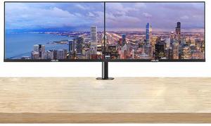 Asus VY249HF 24-inch 1920 x 1080 Full HD LED Backlit LCD Frameless Monitor, 2-Pack bundle with HDMI, Adaptive-Sync, Eye Care, 100Hz 1ms Smooth Motion and Desk Mount Dual Monitor Stand