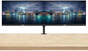 Asus ProArt PA24ACRV 24-inch 1440P 2K QHD sRGB Professional Monitor, 2-Pack bundle with USB-C 96W PD, Daisy Chain DisplayPort, HDMI, USB Hub, Integrated Speakers and Desk Mount Dual Monitor Stand