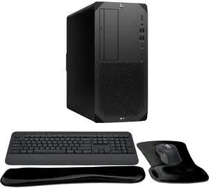 HP Z2 G9 Tower Workstation i5 Bundle, 16GB RAM, 512GB SSD, Windows 11 Pro, UHD Graphics 770, T2U Plus WiFi and MK650 Wireless Keyboard & Mouse with Gel Mouse & Wrist Pad set