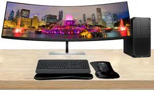 HP Workstation Bundle Z2 G9 Tower i7, 64GB RAM, 1TB SSD, Windows 11 Pro, EliteDisplay E45c G5 45 Curved DQHD Monitor and MK650 Wireless Keyboard & Mouse with Gel Pad