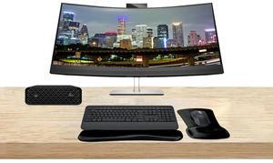 HP Workstation Bundle Z2 Mini G9 i7, 32GB RAM, 1TB SSD, Windows 11 Pro, EliteDisplay E34m 34 Curved 2K WQHD Monitor and MK650 Wireless Keyboard & Mouse with Gel Mouse & Wrist Pad