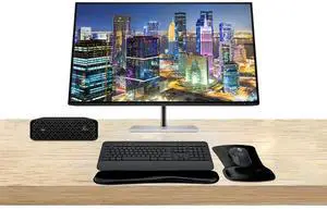 HP Workstation Bundle Z2 Mini G9 i7, 16GB RAM, 512GB SSD, Windows 11 Pro, UHD Graphics 770, Series 7 Pro 732pk 32-inch 4K Ultra HD Monitor, MK650 Wireless Keyboard & Mouse, Gel Mouse & Wrist Pad
