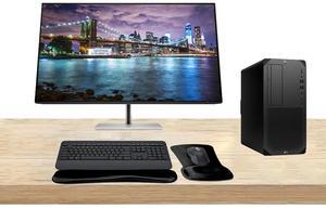 HP Workstation Bundle Z2 G9 Tower i7k, 64GB RAM, 1TB SSD, Windows 11 Pro, RTX A4000 16GB, Series 7 Pro 732pk 32-inch 4K Ultra HD Monitor, T2U Plus WiFi, MK650 Wireless Keyboard & Mouse, Gel Pad