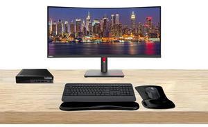 Lenovo ThinkStation P3 Tiny i7, 32GB RAM, 1TB SSD, T1000 8GB DDR6 Graphics Bundled with ViewFinity S65UA 34 Curved 2K UWQHD, MK650 Wireless Keyboard & Mouse, Gel Mouse & Wrist Pad