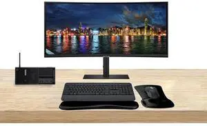 Lenovo ThinkStation P3 Tower i7, 32GB RAM, 1TB SSD, T1000 8GB DDR6 Bundled with ViewFinity S95UC 49 Curved Dual 2K, MK650 Wireless Keyboard & Mouse, Gel Mouse & Wrist Pad