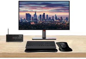 Lenovo ThinkStation P3 SFF i7, 32GB RAM, 1TB SSD, T1000 8GB DDR6 GPU Bundled with Dual ThinkVision P27q 27 2K QHD, MK650 Wireless Keyboard & Mouse, Gel Mouse & Wrist Pad