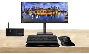 Lenovo ThinkStation P3 Tower i7, 32GB RAM, 1TB SSD, T1000 8GB DDR6 Bundled with ThinkVision T34w 34 Curved 2K, MK650 Wireless Keyboard & Mouse, Gel Mouse & Wrist Pad
