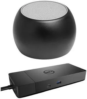 Dell Performance WD19DCS USB-C Dock 210W Triple 4K Support, HDMI, DisplayPort, USB Hub and Ethernet Bundled with Bluetooth Boost U Speaker with Built-in Mic, 5 Hour Playback