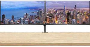 HP Series 5 Pro 27-inch 527pq 2K Quad HD (2560 x 1440) LCD IPS Monitor, 2-Pack Bundled with HDMI, DisplayPort, USB Hub and Desk Mount Dual Monitor Stand