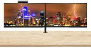 HP Series 5 Pro 24-inch 524pm FHD 1080P Conferencing Monitor, 2-Pack bundled with builtin Webcam and Mic, HDMI, DisplayPort, USB Hub and Desk Mount Dual Monitor Stand