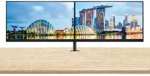 HP Series 7 Pro 24-inch 724pn WUXGA (1920 x 1200) LCD IPS Monitor, 2-Pack Bundled with Daisy Chain Connectivity, HDMI, DisplayPorts and a Desk Mount Dual Monitor Stand