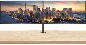 HP Series 7 Pro 27-inch 727pk 4K UHD (3840 x 2160) LCD IPS Monitor, 2-Pack Bundled with Daisy Chain Connectivity, Full Dock, USB Hub, Thunderbolt 4 USB-C, RJ-45 and Desk Mount Dual Monitor Stand