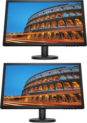 HP V24 24 inch TN Full HD 1920 x 1080 LED Backlit LCD Monitor 2-Pack Bundle with HDMI and VGA ports, AMD FreeSync, 75Hz Refresh Rate, Low Blue Light