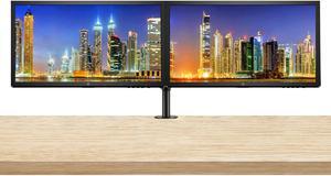 HP V24 24 inch TN Full HD 1920 x 1080 LED Backlit LCD Monitor 2-Pack Bundle with HDMI and VGA ports, AMD FreeSync, 75Hz Refresh Rate, Low Blue Light and Desk Mount Clamp Dual Monitor Stand