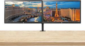 HP 22uh 21.5-inch Full HD 1920 x 1080 LED Backlit LCD Monitor 2-Pack Bundle with HDMI, VGA, DVI ports, and Desk Mount Clamp Dual Monitor Stand