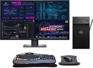 Dell Precision 3640 Trading Computer Bundle with Intel Core i7 8-Core up to 4.8GHz, 16GB DDR4-2933, 512GB SSD, AMD WX 3200, Win 10, U4320Q UHD 43 Inch Monitor, WiFi Adapter, Keyboard, Mouse, Gel Pads