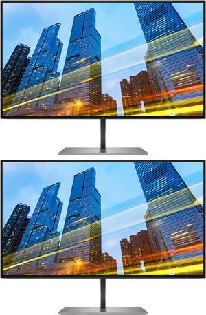 HP Z27u G3 27 Inch IPS LED Backlit Monitor 2-Pack Bundle with QHD 2560 x 1440, Blue Light Filter, HDMI, DisplayPort, USB Type-C