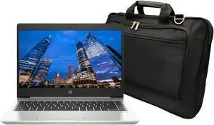 HP ProBook 445 G7 14in Laptop, Ryzen 5 4500U Hexa-Core (6 Core), 8GB DDR4, 256GB NVMe SSD, 1920 x 1080 Display, Webcam, WiFi, Bluetooth, Win 10 Pro, and Laptop Bag