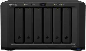 Synology DiskStation DS1621+ NAS Server with Ryzen 2.2GHz CPU, 32GB Memory, 60TB HDD Storage, 1TB M.2 NVMe SSD, 4 x 1GbE LAN Ports, DSM Operating System