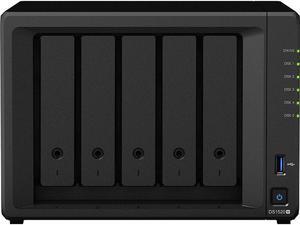 Synology DiskStation DS1520+ NAS Server with Celeron 2.0GHz CPU, 8GB Memory, 90TB HDD Storage, 1TB M.2 NVMe SSD, 4 x 1GbE LAN Ports, DSM Operating System
