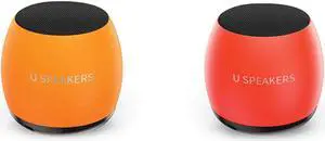 U Speakers Micro Glow in the Dark Portable Wireless Bluetooth Speaker with Mic & Selfie Remote Control Active Lifestyle Travel Home Office Bundle with Coordinating Micro Speaker, Pair together