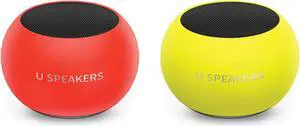 U Speakers Mini Glow in the Dark Portable Wireless Bluetooth Speaker with Magnetic Base, Mic & Selfie Remote Control Active Lifestyle Travel Home Office Bundle with Coordinating Speaker, Pairing