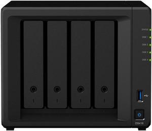Synology DiskStation DS418 NAS Server with RTD1296 1.4GHz CPU, 2GB Memory, 8TB HDD Storage, 2 x 1GbE LAN Ports, DSM Operating System