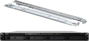 Synology RackStation RS1619xs+ NAS Server with Xeon 2.2GHz CPU, 64GB Memory, 40TB HDD Storage, 1TB M.2 NVMe SSD, 4 x 1GbE LAN Ports, DSM Operating System Bundle with Rail kit
