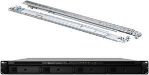 Synology RackStation RS820RP+ NAS Server with Atom 2.1GHz CPU, 18GB Memory, 32TB HDD Storage, 4 x 1GbE LAN Ports, Redundant Power, DSM Operating System Bundle with Rail kit