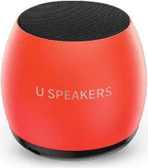 Fashionit U Speakers Micro Glow in the Dark Portable Wireless Bluetooth Speaker with Built-In Microphone & Selfie Remote Control - Ideal for Travel, Home, & Office - Neon Coral