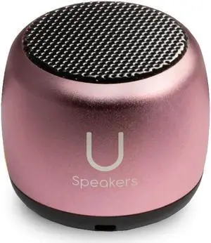 Fashionit U Speakers Micro Portable Wireless Bluetooth Speaker with Built-In Microphone & Selfie Remote Control - Ideal for Travel, Home, & Office - Pink