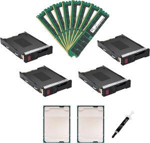Matched Pair of Intel Xeon 6130 16-Core, 2.10 GHz Bundle with 7.68TB Enterprise SSD Storage, and 256GB DDR4 Memory for ProLiant DL160 G10, DL360 G10, DL380 G10, ML110 G10, ML350 G10