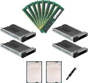 Matched Pair of Intel Xeon 6130 16-Core, 2.10 GHz Bundle with 30.72TB Enterprise SSD Storage, and 256GB DDR4 Memory for PowerEdge R540, R640, R740, R740xd, T440, T640