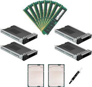 Matched Pair of Intel Xeon 6132 14-Core, 2.60 GHz Bundle with 7.68TB Enterprise SSD Storage, and 256GB DDR4 Memory for ThinkSystem SR530, SR630, SR650, ST550