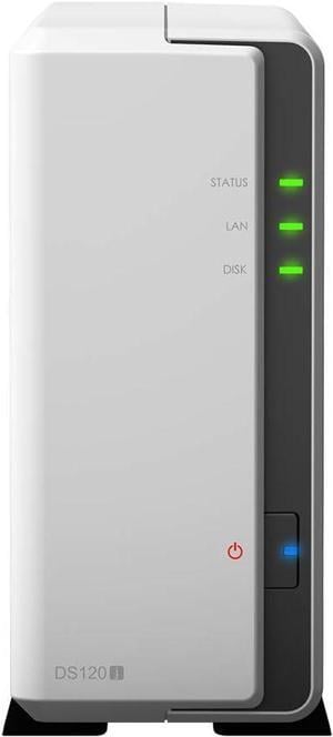Synology DiskStation DS120j Mini Desktop NAS Server, Marvell Armada 3700 88F3720, 512MB DDR3L, 4TB SATA, Synology DSM Software