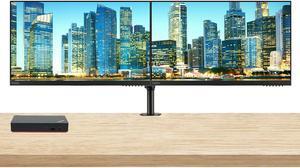 Lenovo ThinkVision E24 1920 x 1080 LED Backlit Full HD LCD Monitor, 2-Pack Bundle with HDMI, VGA, Speakers, DisplayPort, Desk Mount Dual Monitor Stand, Lenovo ThinkPad Universal USB-C Multiport Dock