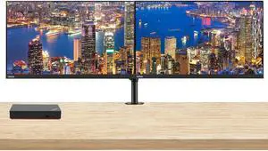 Lenovo ThinkVision S27e 27-inch 1920 x 1080 LED Backlit Full HD LCD Monitor, 2-Pack Bundle with HDMI, VGA, Desk Mount Dual Monitor Stand, Lenovo ThinkPad Universal USB-C Multiport Dock