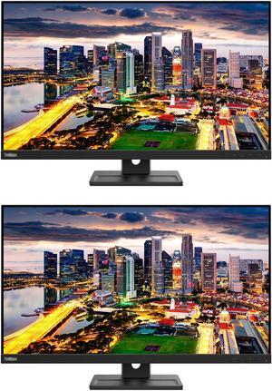 Lenovo ThinkVision E28u 28-inch 3840 x 2160 LED Backlit 4K Ultra HD LCD Monitor, 2-Pack Bundle with HDMI, DisplayPort, Integrated Speakers