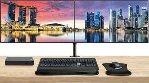 Lenovo ThinkVision P27q 27 2560 x 1440 LED QHD LCD Monitor, 2-Pack Bundle with HDMI, DisplayPort, Daisy Chain ready, USB Hub, Dual Monitor Stand, MK540 Wireless Keyboard & Mouse, Mouse & Wrist Pad